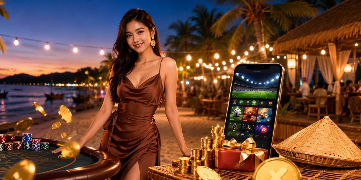 Người phụ nữ đội nón lá tại Phú Quốc xem kèo thể thao trực tuyến trên điện thoại